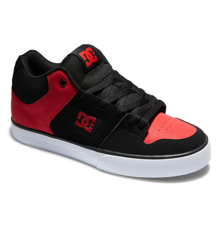 DC Shoes Herren Pure Mid Sneaker 47 EU Black Red, 47 EU Black Red