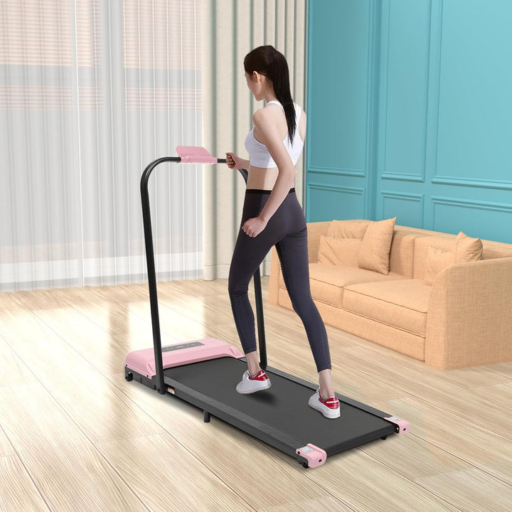 Walking Pad Klappbar Mit LED Display Und Fernbedienung, 2 In1 Motorisiertes Laufband 3 Hp Elektrisch