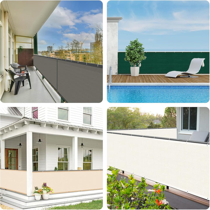 LOVE STORY Balkon Sichtschutz 70x600m,PES Balkonabdeckung Balkonbespannung Balkonumspannungen Balkon