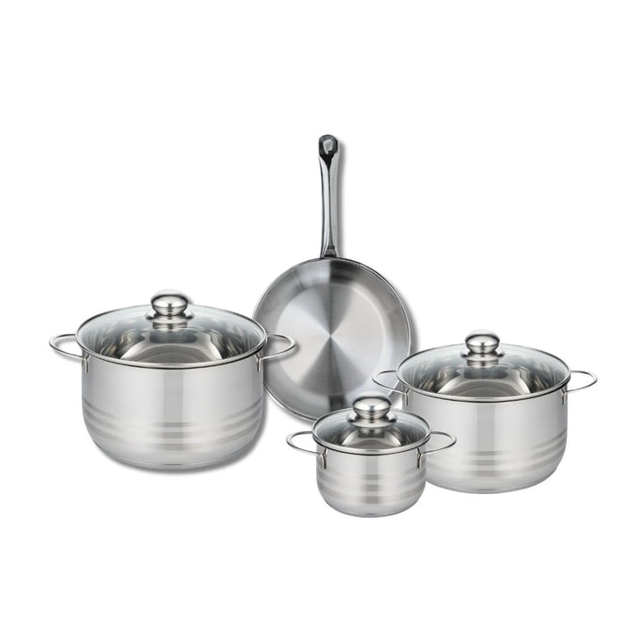 ELO 9868250 Kochgeschirr-Set, 4-teilig, 1 Bratpfanne 24 cm und 3 Kochtöpfe 14, 20 und 24 cm, Elo Pro