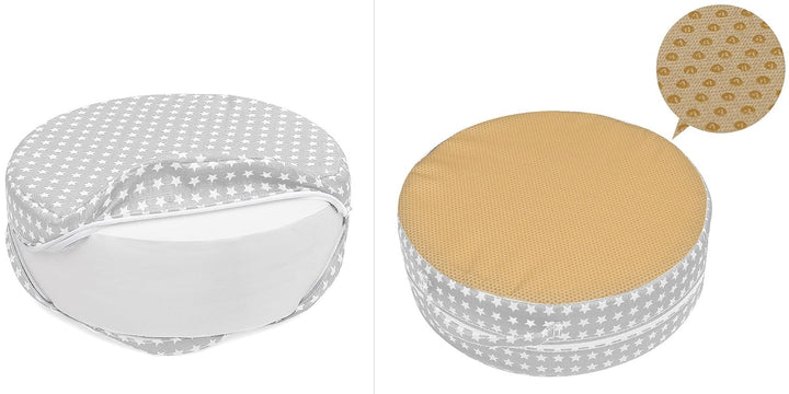 Zicac Sitzerhöhung Sterne Muster Tragbare Sitzerhöhung mit Seitentasche für Kinder Seat Pad