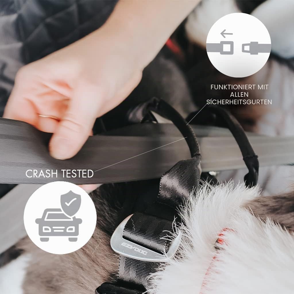 EzyDog Sicherheitsgeschirr Hund - Drive Crash-Getestet Hundegeschirr - Bestes Hundegeschirr fürs Aut