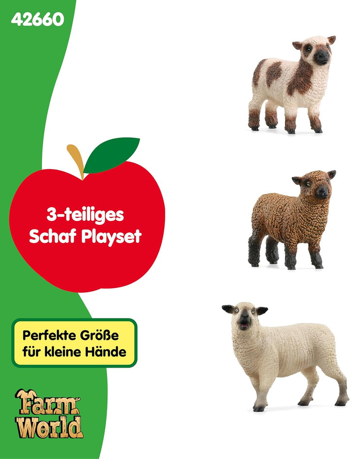 SCHLEICH Farm World | Schaffreunde 42660 Bauernhof Spielfigur | detailgetreue Tierfiguren | Geschenk