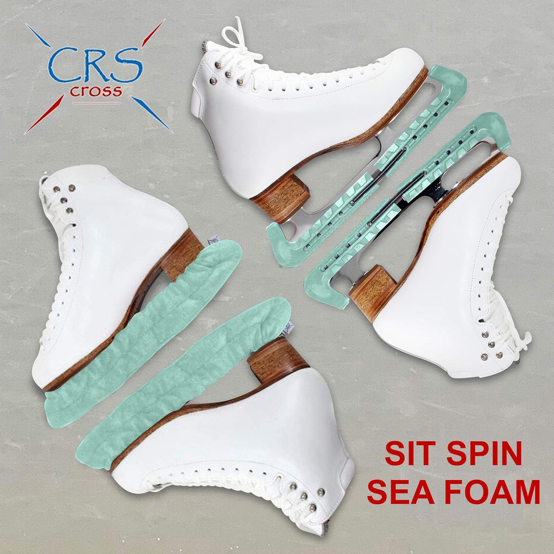 CRS Cross Skate Guards, Soakers & Towel Gift Set - Ice Skating Guards and Soft Skate Blade Covers fo