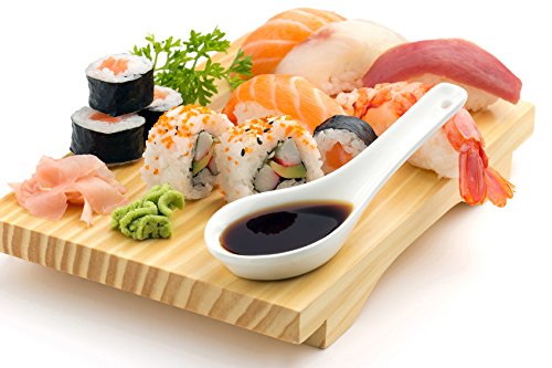 Sushi Roll Matte aus Bambus + Reislöffel + 3x 10 Nori Algenblätter Test sushiset