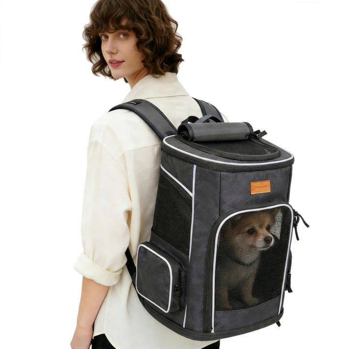 Morpilot Katzenrucksack, Hunderucksack für Katzen und Hunde Welpen, Atmungsaktive und Faltbare Haust