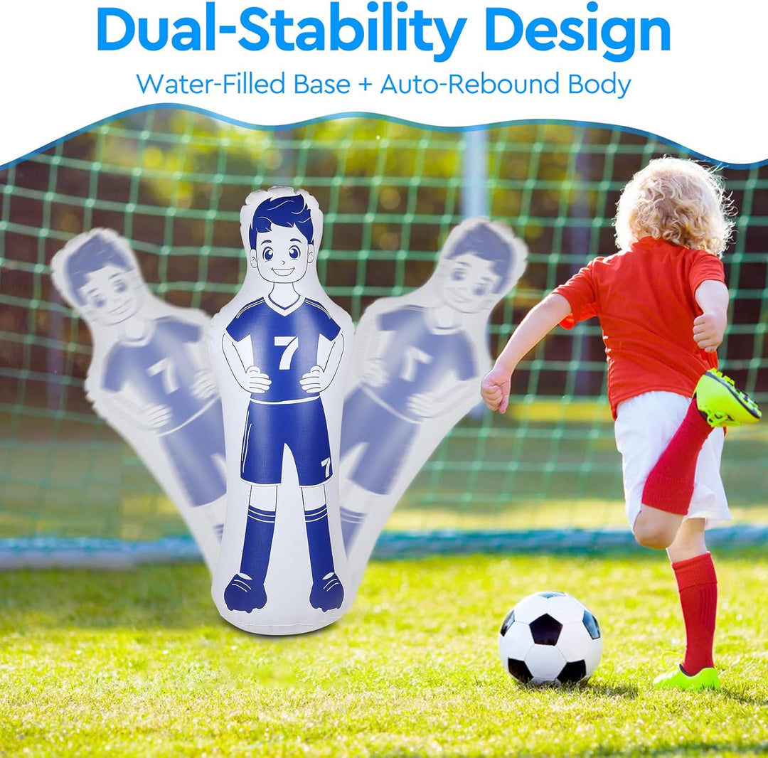Aufblasbare Fussball Dummy aus PVC, Fussballtraining Dummy Trainingspuppe für Torwart Freistossverte