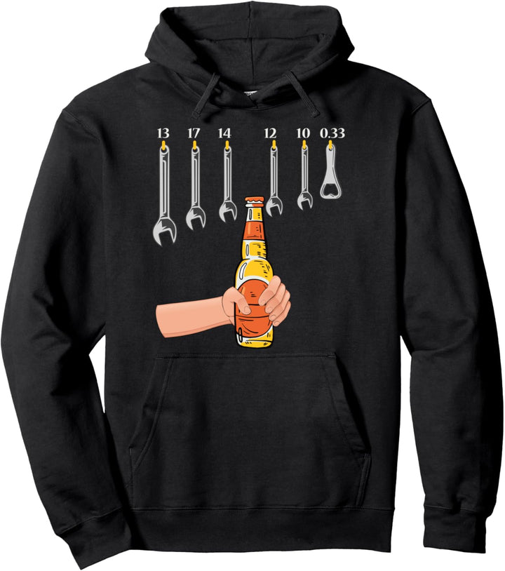 Bier Schraubenschlüssel Werkzeug Bieröffner Handwerker Pullover Hoodie