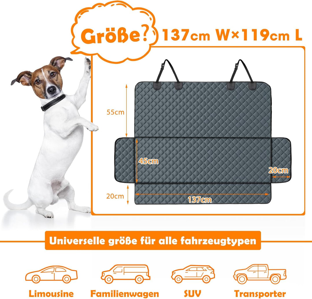 JOEJOY Hundedecke Auto Rückbank, Hundeschutz Auto Rückbank Kratzfeste und Wasserabweisende, Autoscho