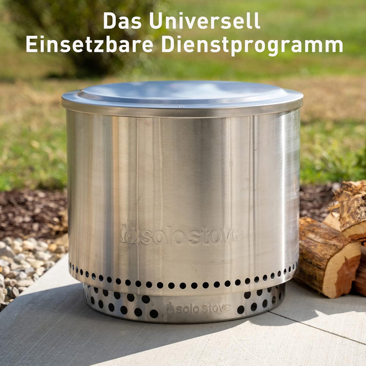 Solo Stove Deckel für Feuerschale Bonfire | Edelstahl-Feuerstellen-Zubehör, Winterfest, wasserdicht,