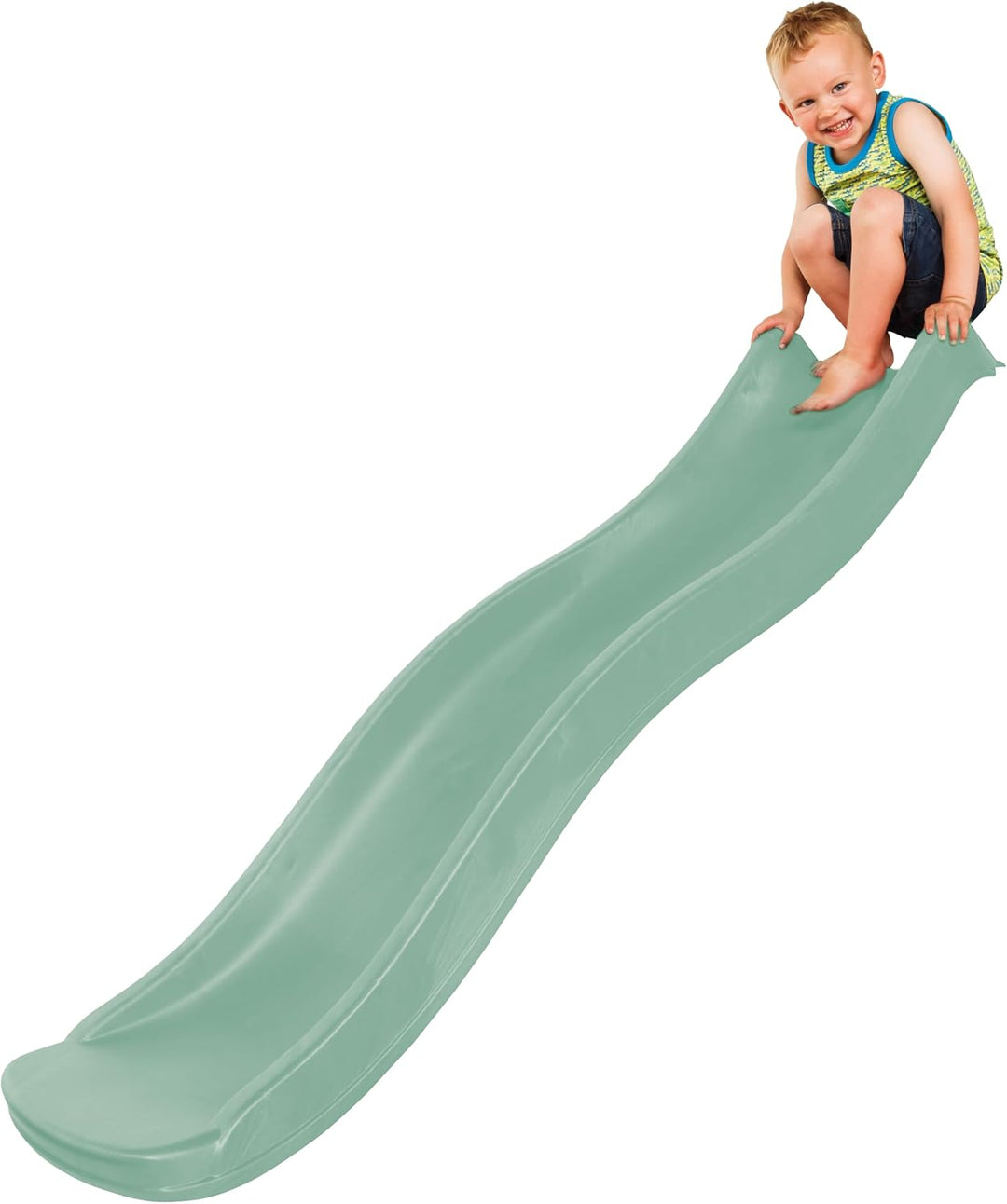 AXI Sky175 Rutsche mit Wasseranschluss Pastellgrün - 175 cm | Anbau Element für Kinder Spielturm/Spi