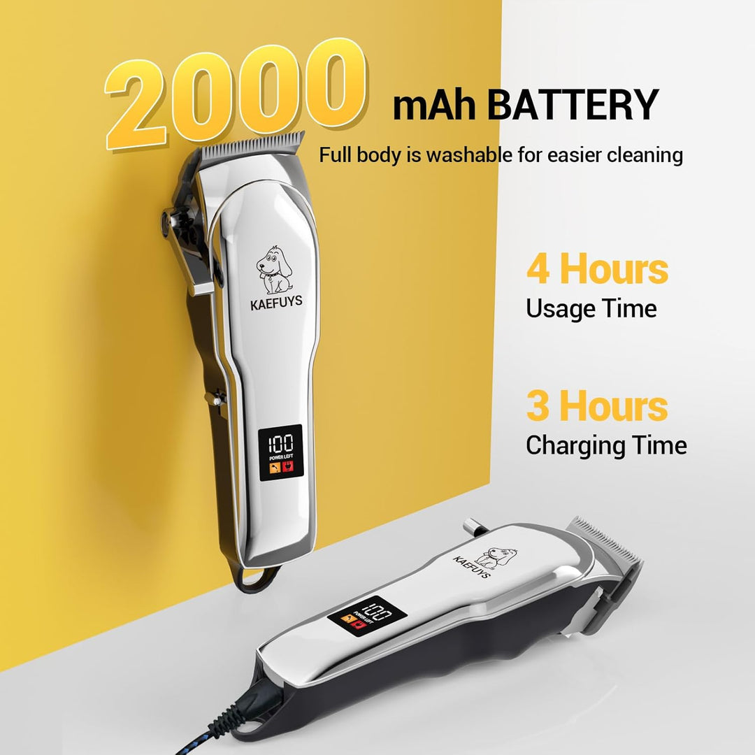 Hundeschermaschine Tierhaarschneidemaschine Profi Trimmer Haarschneidemaschine für Hunde mit dickem