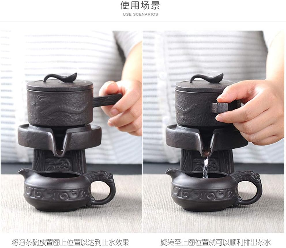 Chinesisches Gongfu-Tee-Geschenk-Set, automatisches Steinmühlen-Design, handgefertigte Keramik-Teeka