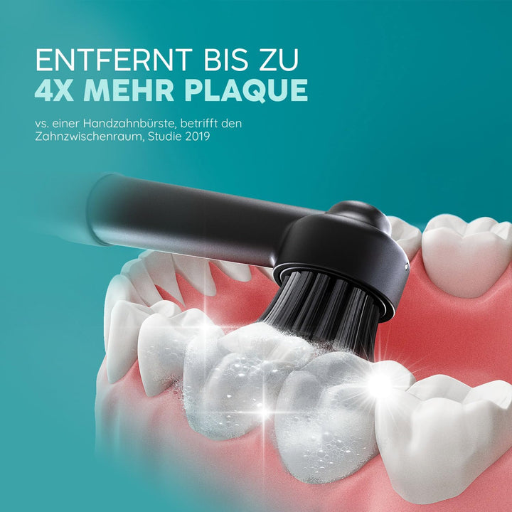 happybrush® Elektrische Zahnbürste Eco R2 - Nachhaltige rotierende Zahnbürste mit Power-Akku inkl. 3