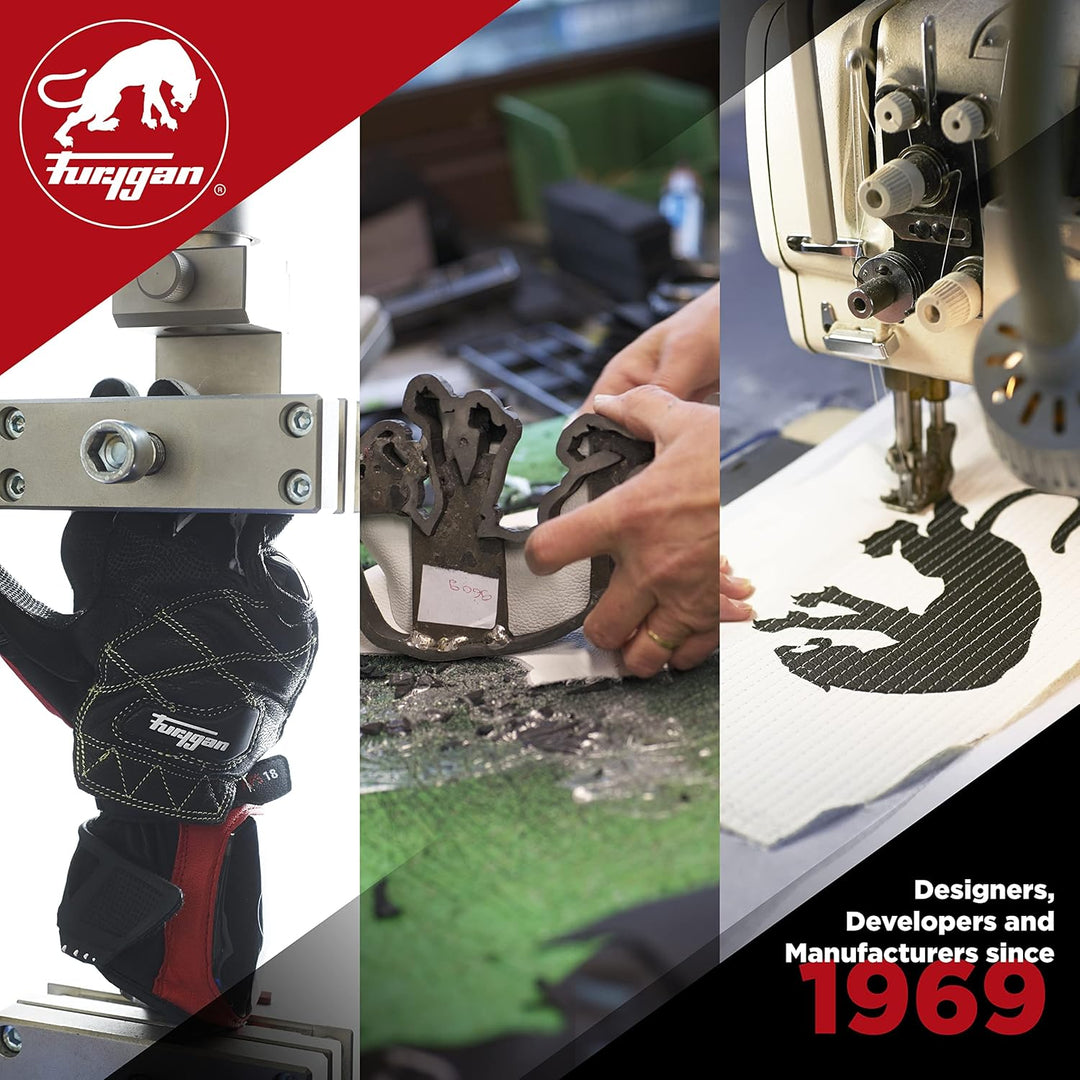 Furygan Jet Lady D3O & EVO Motorradhandschuhe für Damen - 100% Lederhandfläche - Touchscreen-Kompati