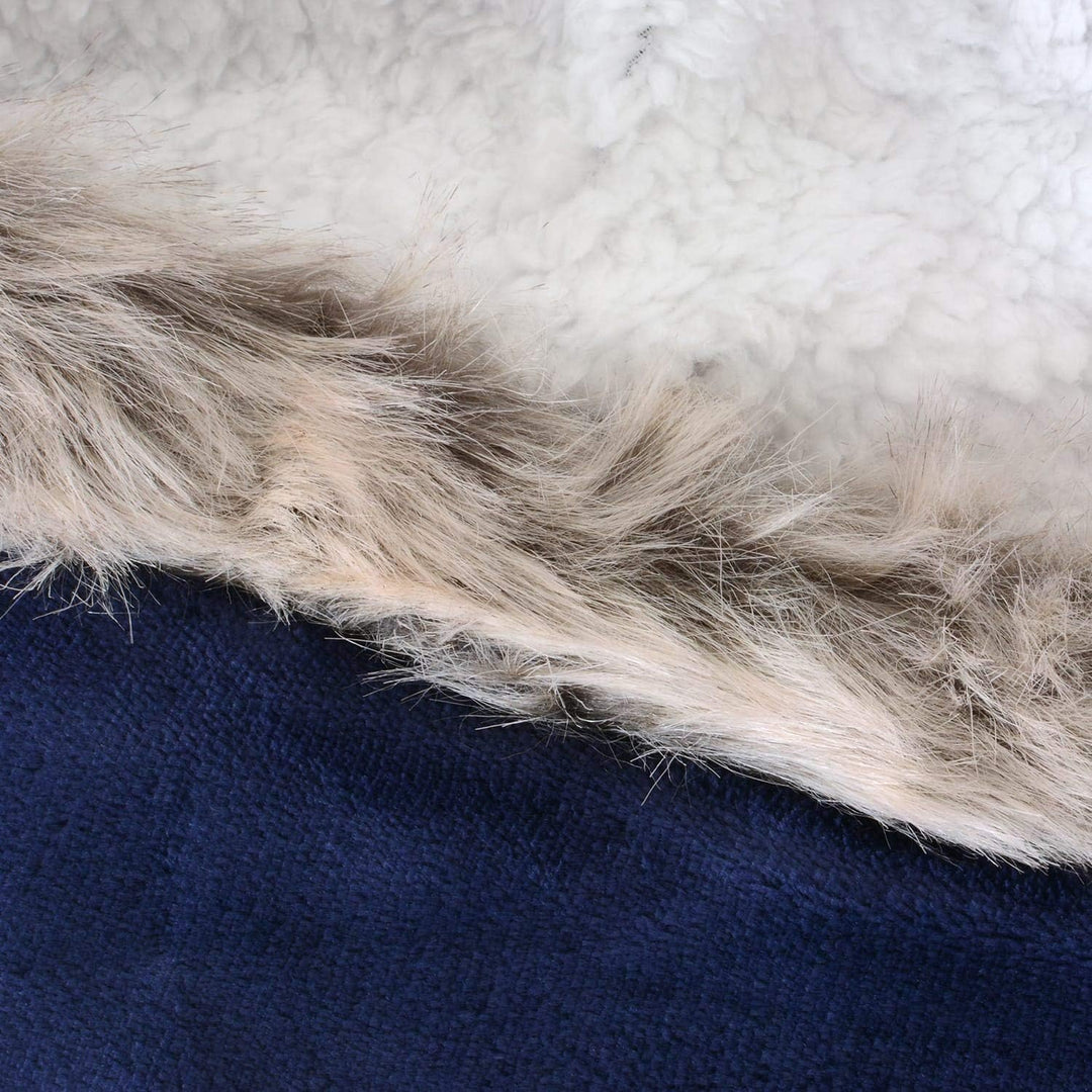 Snug Rug Blau Eskimo Decke mit Ärmel Pullover Decken-Kapuzenpullover Übergrosse Sweatshirt Hoodie Ku