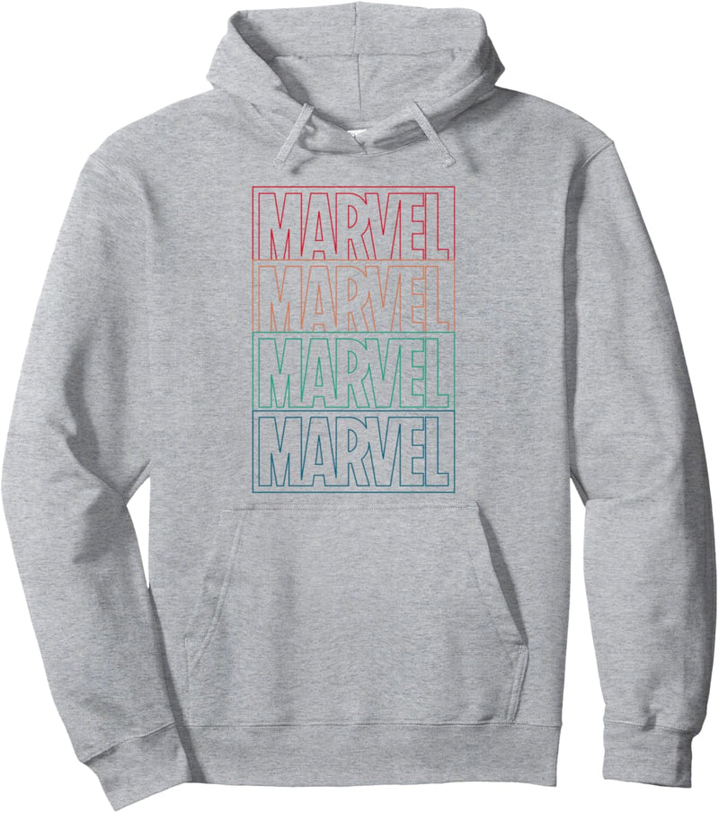 Marvel Line Logo Orange Pullover Hoodie