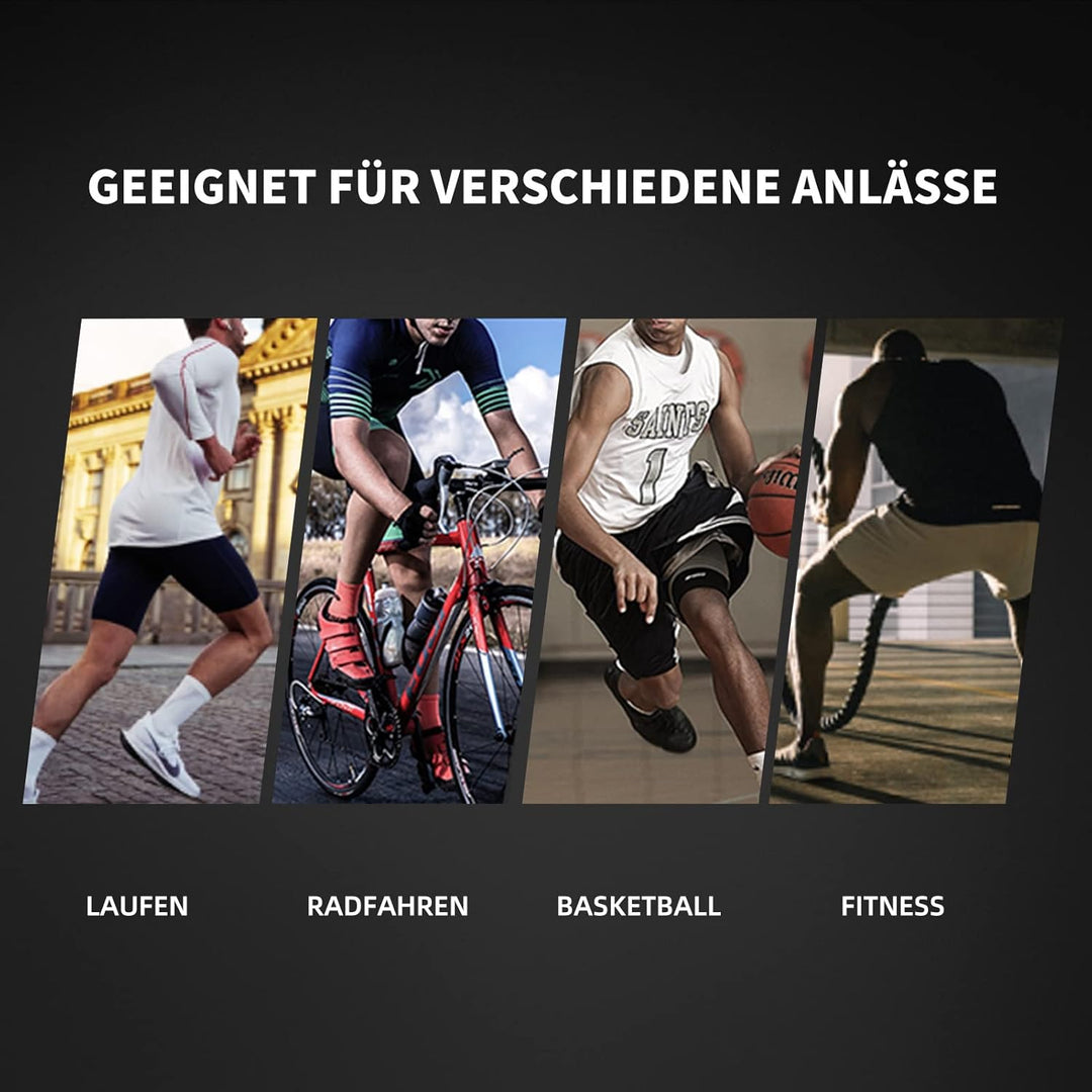 Natural Feelings Langes Bein Sport Boxershorts Herren 3er Pack Elastisch 9 Zoll Unterhosen Männer S