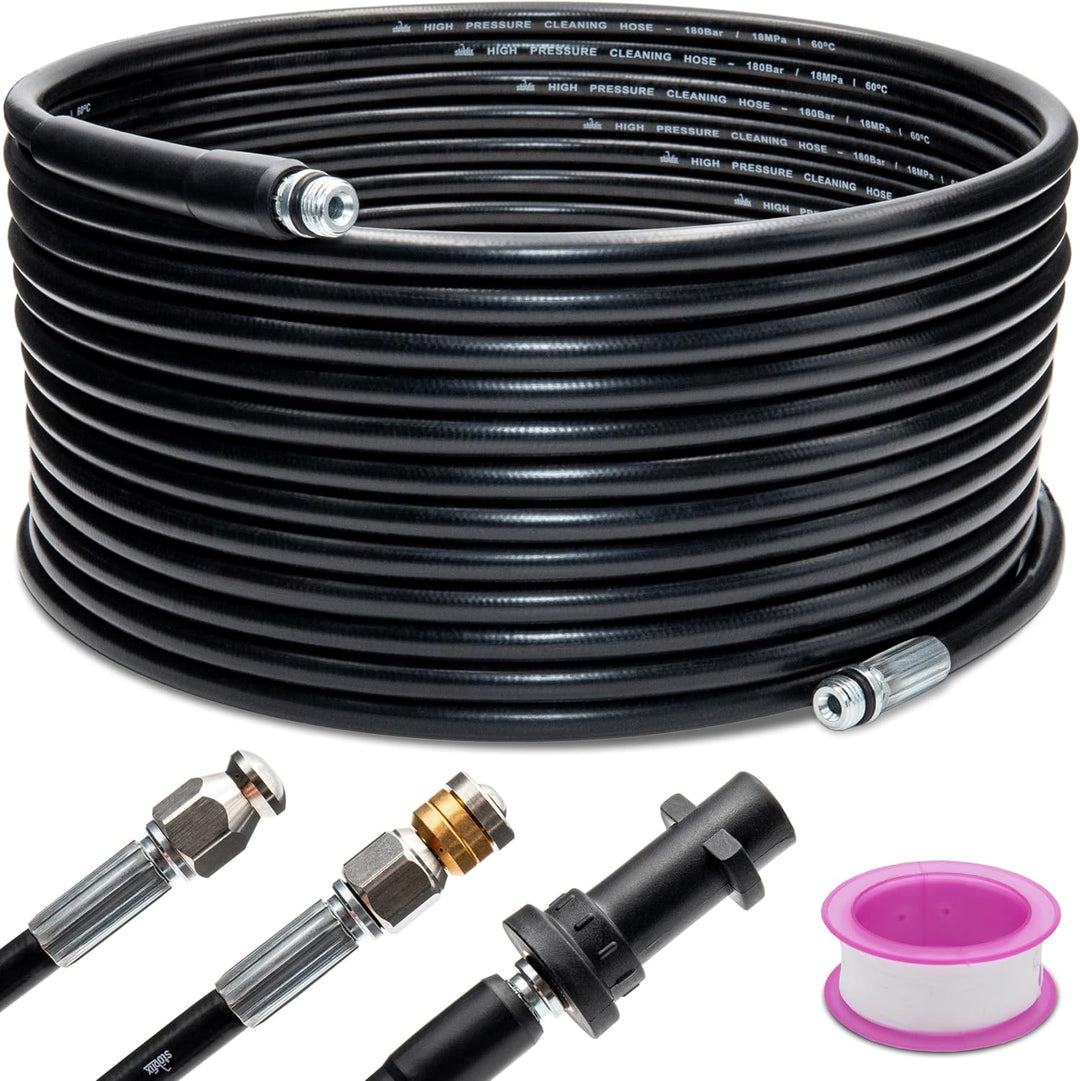 stōbfix 30 m Rohrreinigungsschlauch für Kärcher Hochdruckreiniger Rohrreinigungsset passend für K2,