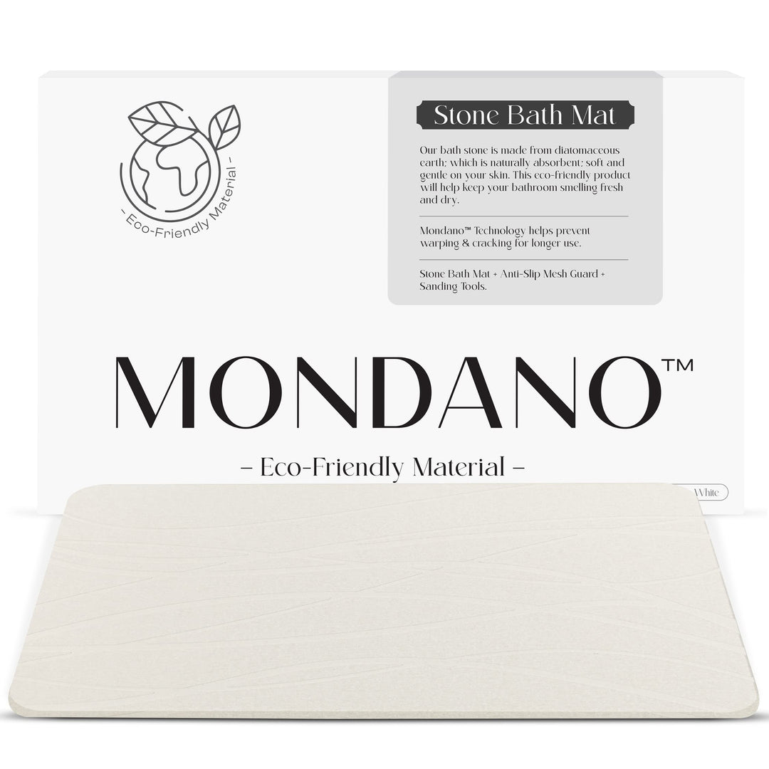 Mondano Stein Badematte, Kieselgur Erde Badematte Stein,Stein Badematten für Badezimmer, schnell tro