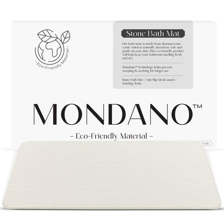Mondano Stein Badematte, Kieselgur Erde Badematte Stein,Stein Badematten für Badezimmer, schnell tro