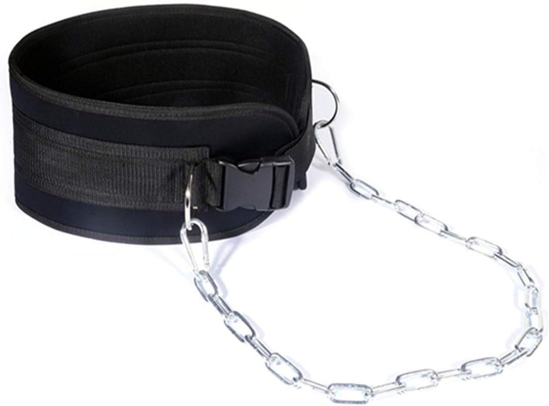 HemeraPhit Strapazierfähiger Dip-Gürtel mit Metallschnalle, Rückenstütze, Klimmzuggürtel boucle en p
