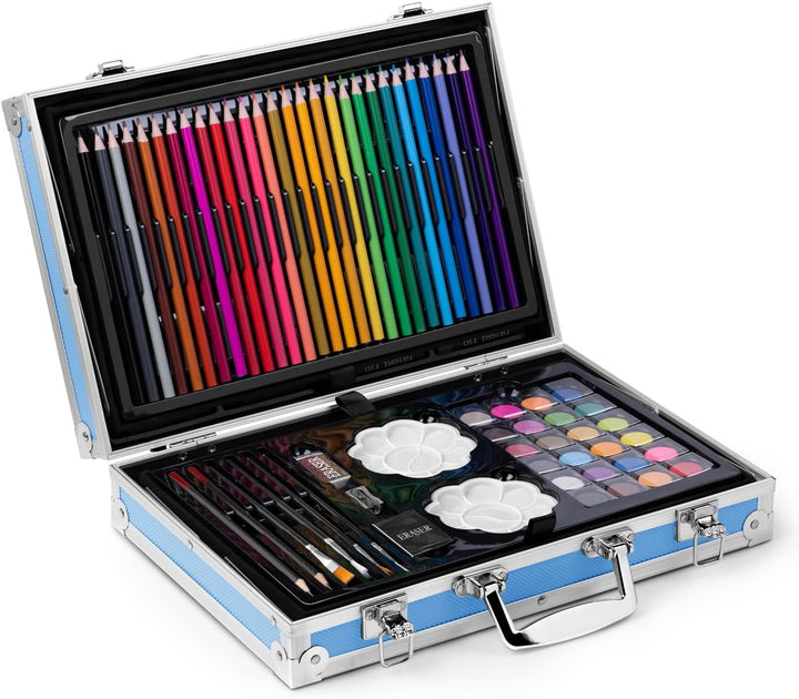 Maverton personalisiertes Kunstset für Kinder - 118-teilig Malkoffer - Buntstifte Koffer Set - Gesch