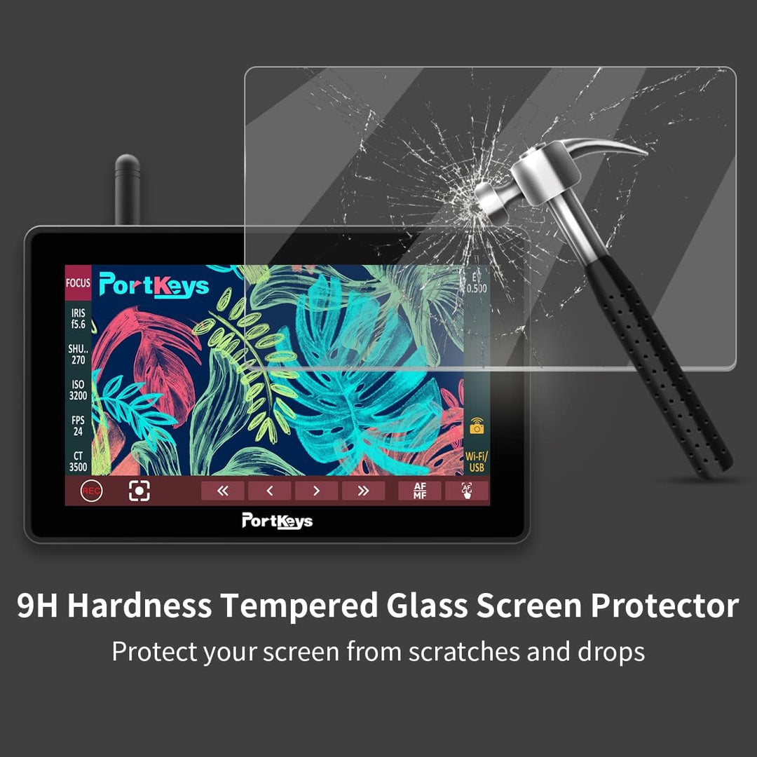 Portkeys Bildschirmschutz für BM5 (5.5 Zoll) Screen Protector, Screen Protector