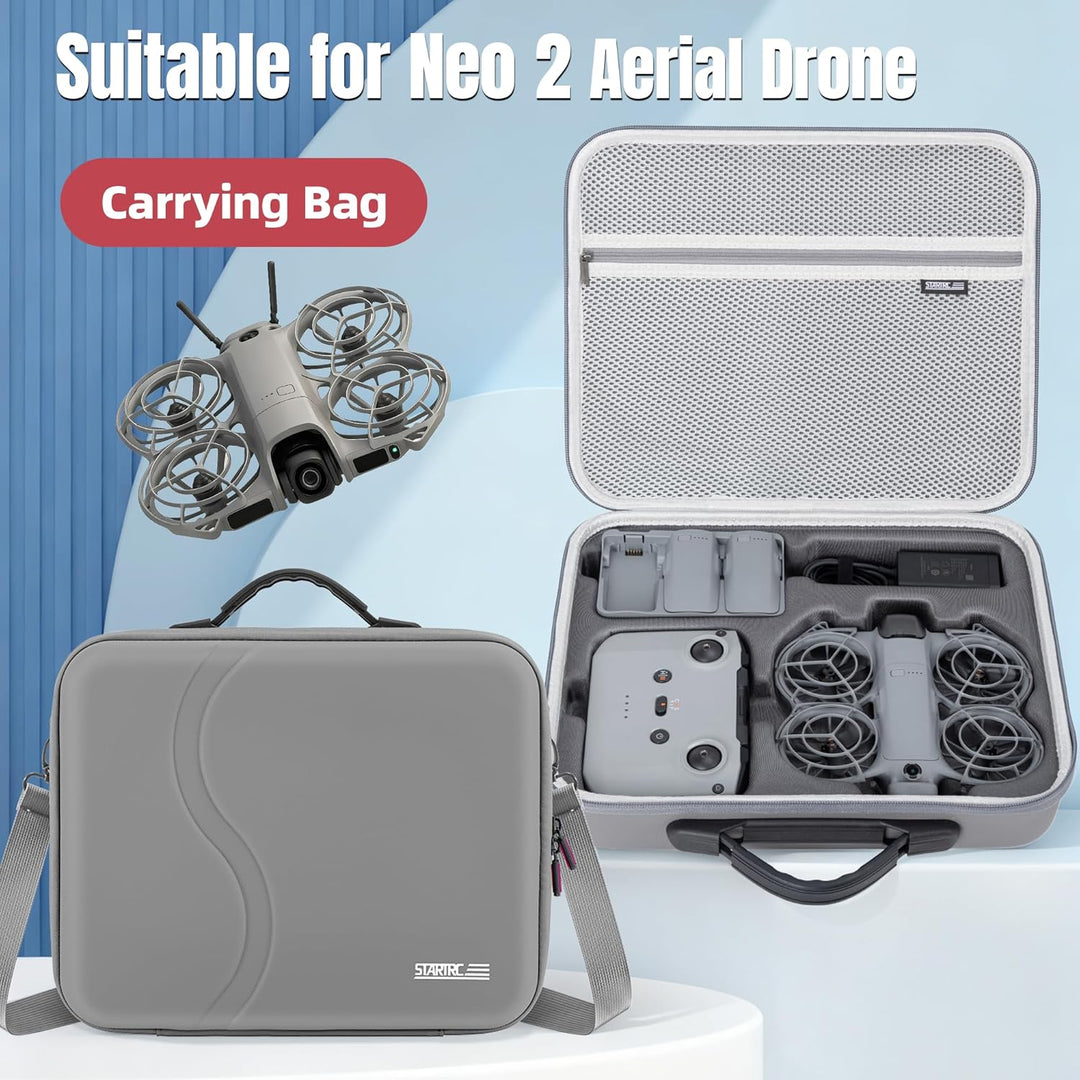 STARTRC Tragetasche für DJI Neo 2 Drohne & Fly More Combo Zubehör, Kompakte Aufbewahrungstasche für
