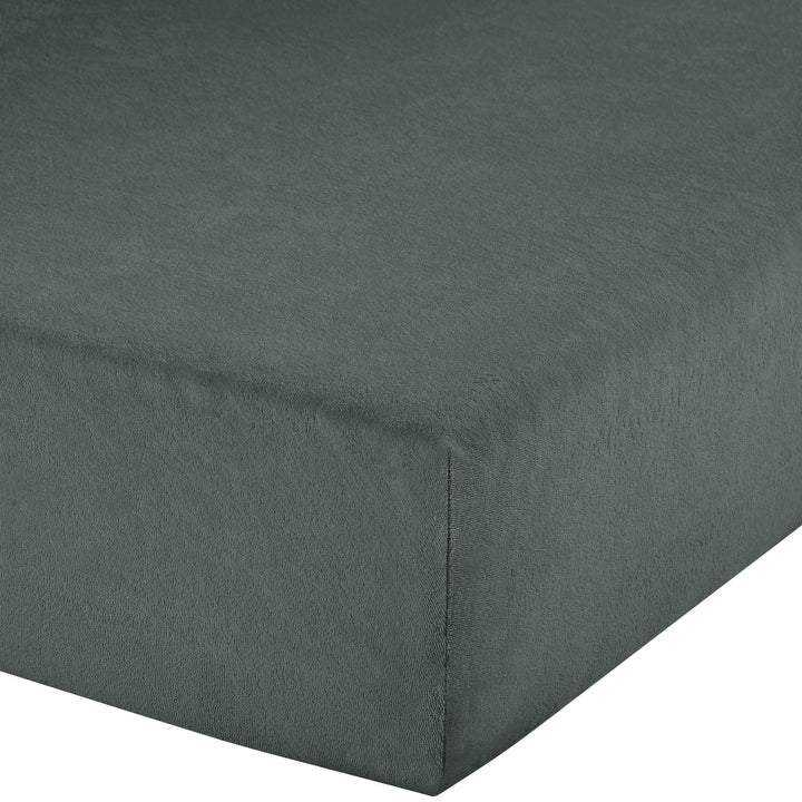 Erwin Müller Spannbettlaken, Spannbetttuch Erding Frottee-Stretch anthrazit Grösse 140x200-160x200 c