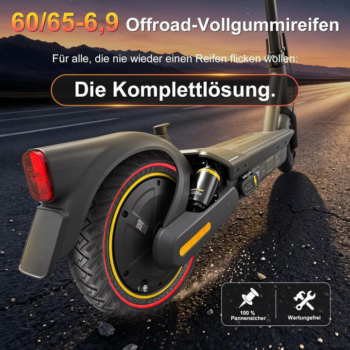 60/65-6,9 Ersatzräder Vollgummireifen 10 Zoll Solide Reifen für Ninebot Max G2 G2D G2E G65 F3 F3 Pro