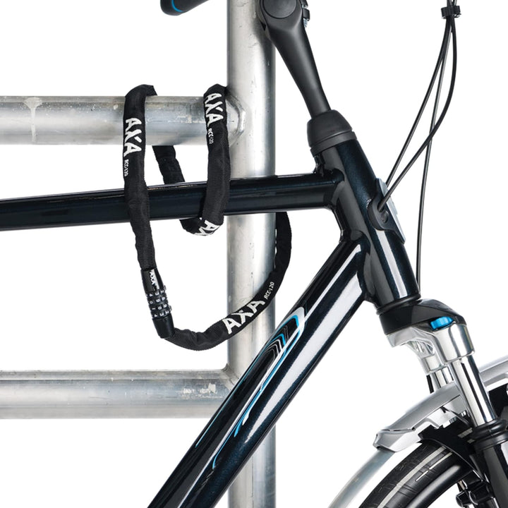 Axa Zahlenschloss Kettenschloss Rigid RCC-120 Länge 120 cm - Durchmesser 3,5 mm Schwarz inkl. Fahrra