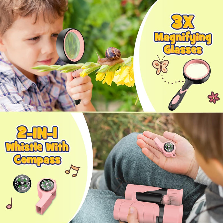 Dislocati Mädchen Geschenke 3-12 Jahre, Fernglas Kinder Spielzeug Mädchen 3 4 5 6 7 8 9 10 Jahre Kom