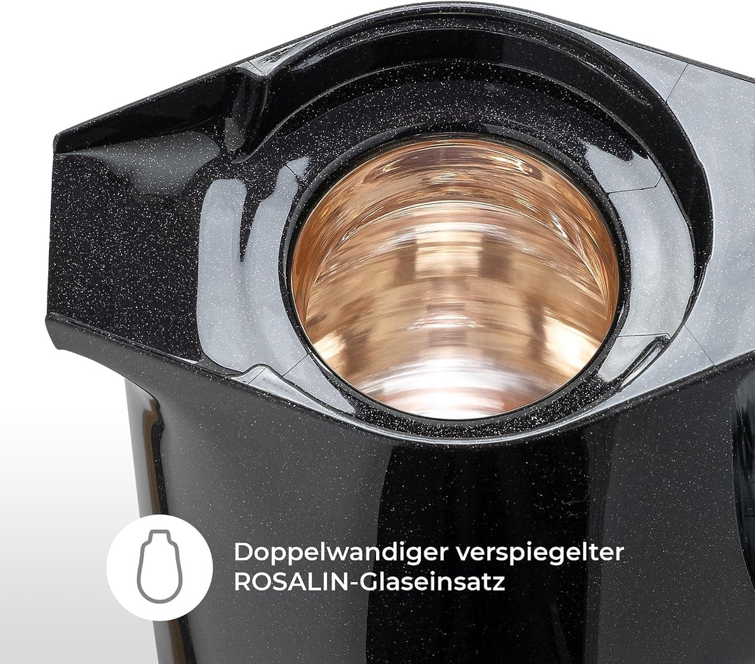 Rotpunkt Isolierkanne 760" 1,0l in schwarz, Edelstahl, 20 x 10 x 10 cm, Schwarz