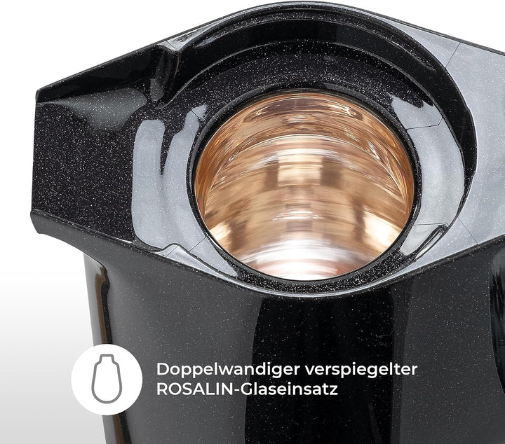 Rotpunkt Isolierkanne 760" 1,0l in schwarz, Edelstahl, 20 x 10 x 10 cm, Schwarz