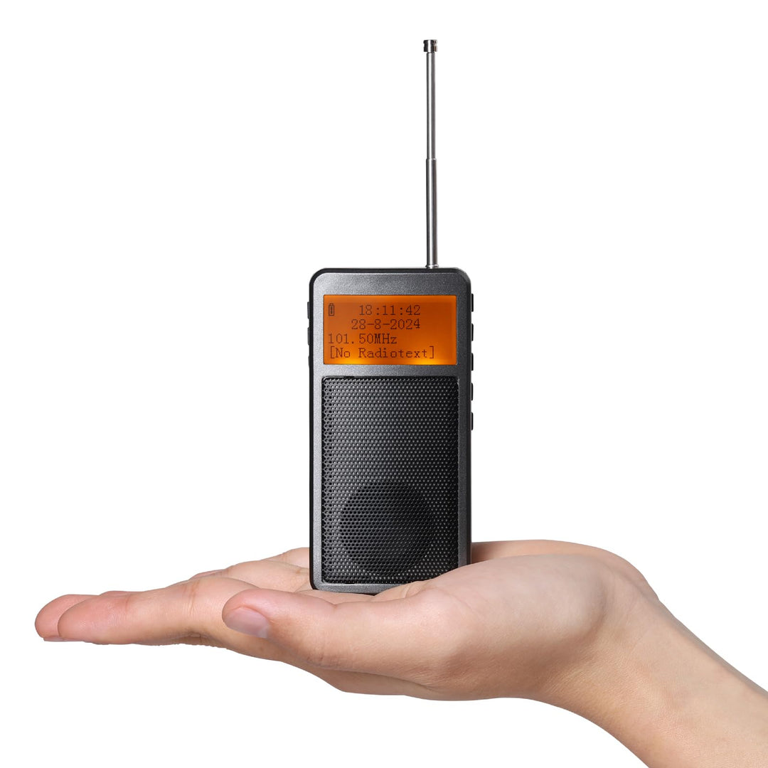 Raddy RF205 Tragbares FM Radio, Taschen-Mini-Radio mit BT 5,3 Verbindung, FM-zu-BT-Signalausgang, MP
