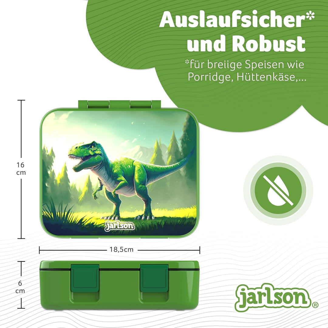 JARLSON® Brotdose Kinder mit Fächern MILI [AUSLAUFSICHER] Bento Lunchbox für Schule, Kita & Kinderga