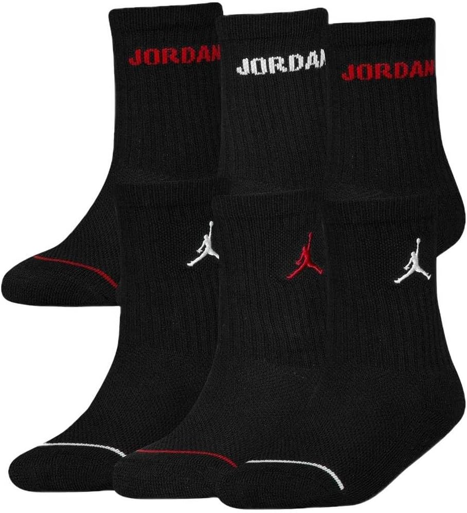 Nike Jungen Jordan Lightweight Crew Socken 7-9 Jahre Schwarz, 7-9 Jahre Schwarz