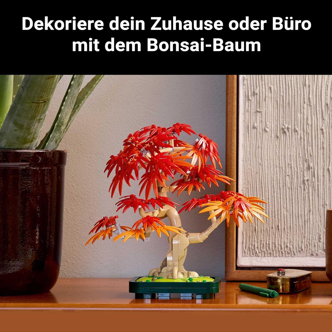 LEGO Botanicals Japanischer Roter Ahorn - Bonsai-Baum - Kunstpflanzen Set mit roten und orangefarben