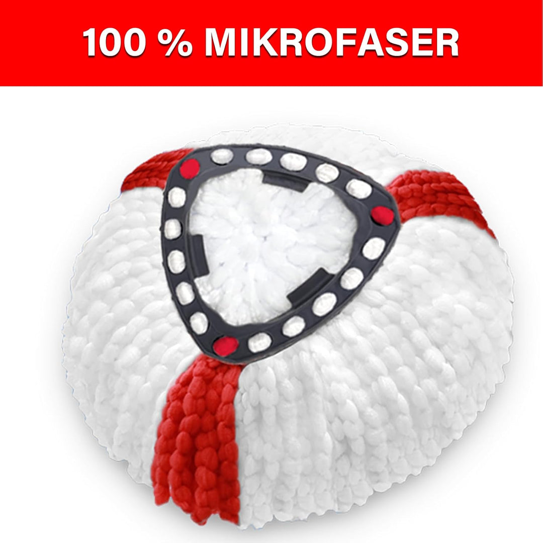 Wischmopp Ersatzbezug für Vileda Turbo Mop, Wischmop Wischer Ersatzköpfe und Bodenwischer Mop mit 2