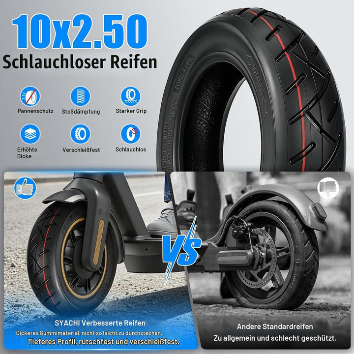 60/70-6.5 Schlauchlose Reifen 10 Zoll Reifen Tubeless für Ninebot Max G30/ G30D 2 / G30E 2 / G30P /