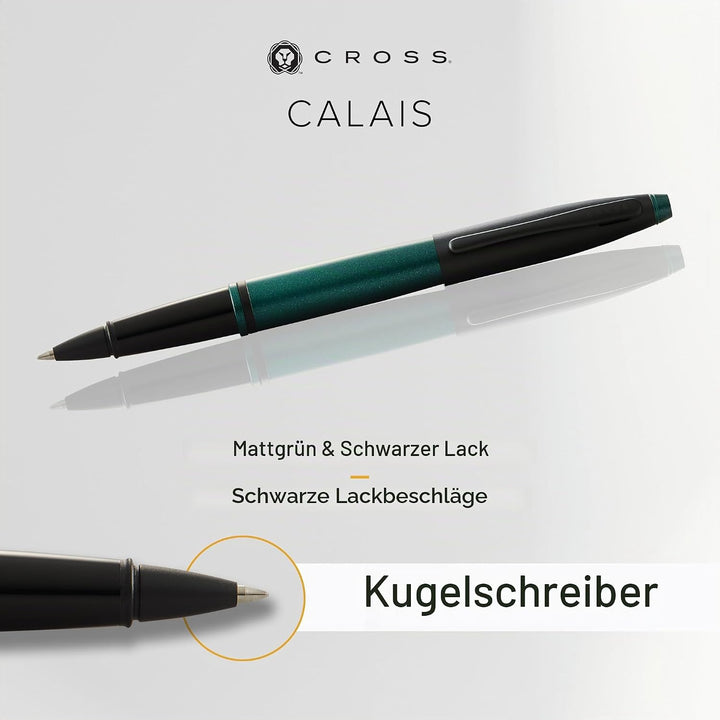 Cross Calais Rollerball (Matt schwarze Kappe, Schreibfarbe: schwarz, inkl. Geschenkbox) Mattgrün, 1