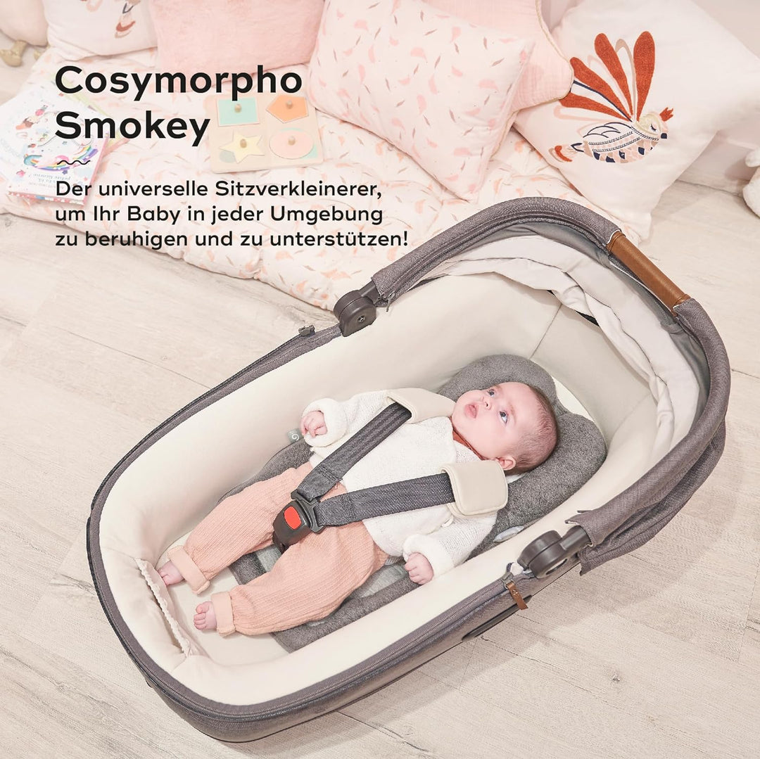 Babymoov Cosymorpho Smokey Sitzverkleinerer, universell einsetzbar in Kinderwagen, Autositzen, Babyw