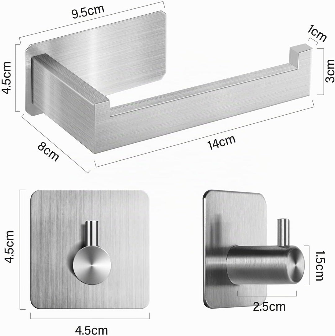 Toilet Paper Holder No Drilling Required,Selbstklebend Klopapierhalter WC Papierhalter Edelstahl Toi
