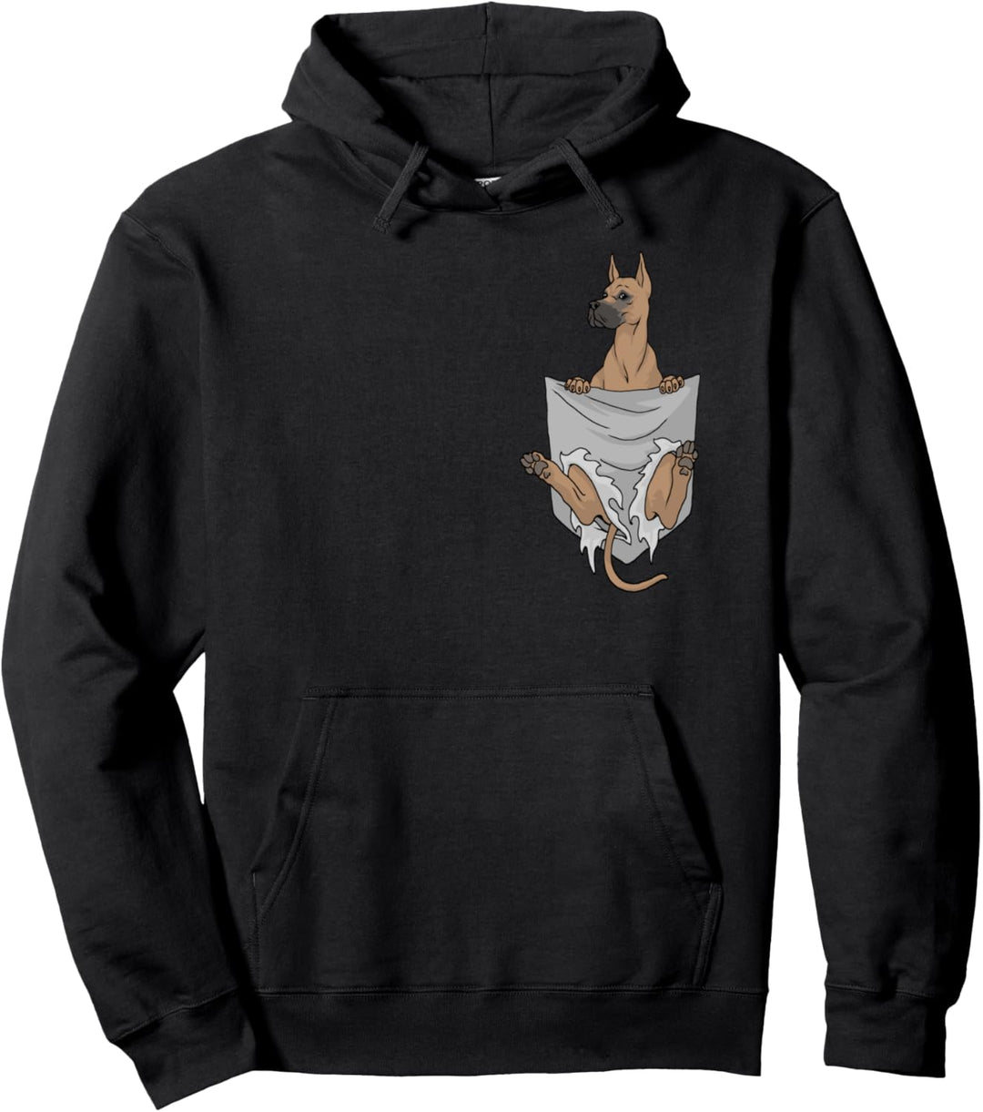 Deutsche Dogge in Brusttasche TShirt Lustige Deutsche Dogge Pullover Hoodie