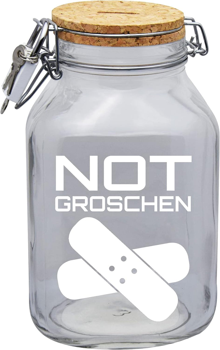 Spardose Notgroschen Geld Geschenk Idee Transparent XXL