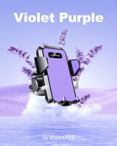 VANMASS Handyhalterung Auto Lüftung Elegantes violett Handy Halterung Auto 4 in 1 Handyhalter Auto S