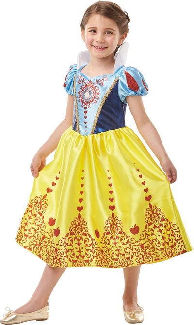 Rubie's 640712L Offizielles Disney-Prinzessinnenkostüm Schneewittchen, mit Edelsteinmotiv, Mädchen,