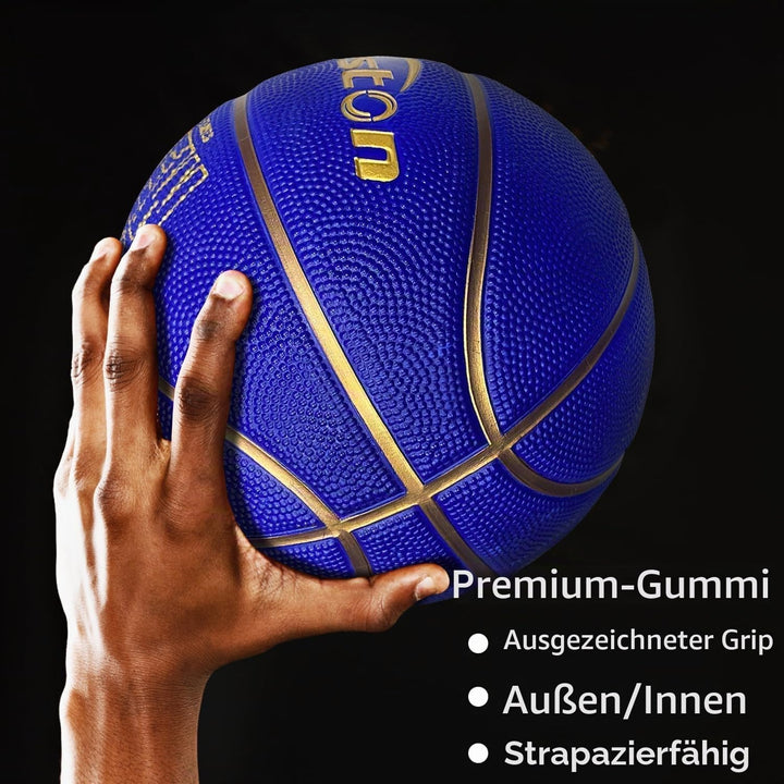 Senston Basketball Grösse 7, Baskettball mit Pumpe, Outdoor Basketbälle, Anti-Rutsch und Hervorragen