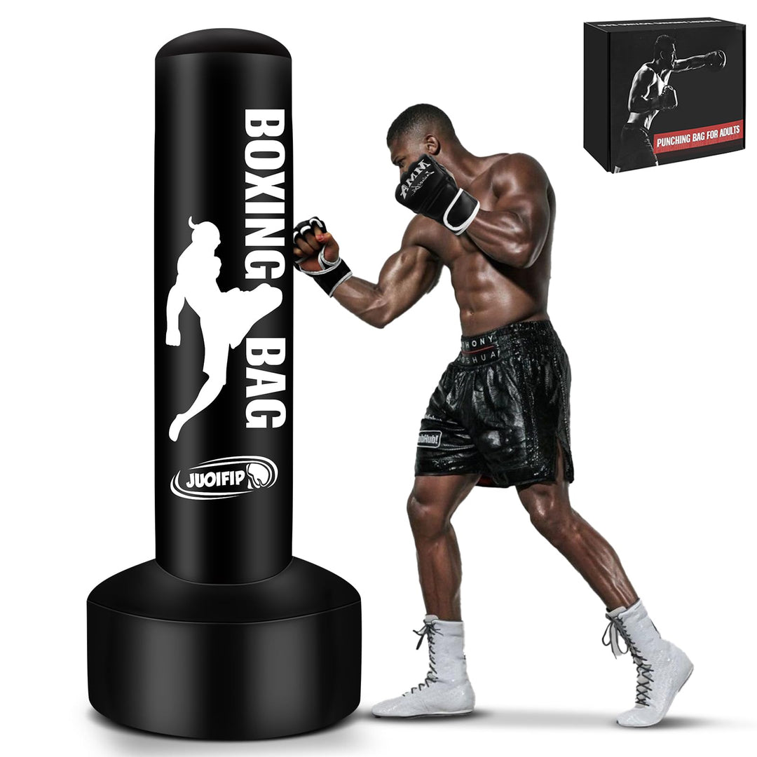 YORWHIN Boxsack Erwachsene 180cm, Aufblasbare Boxsack Stehend Freistehende Kickboxsäcke Ausrüstung f